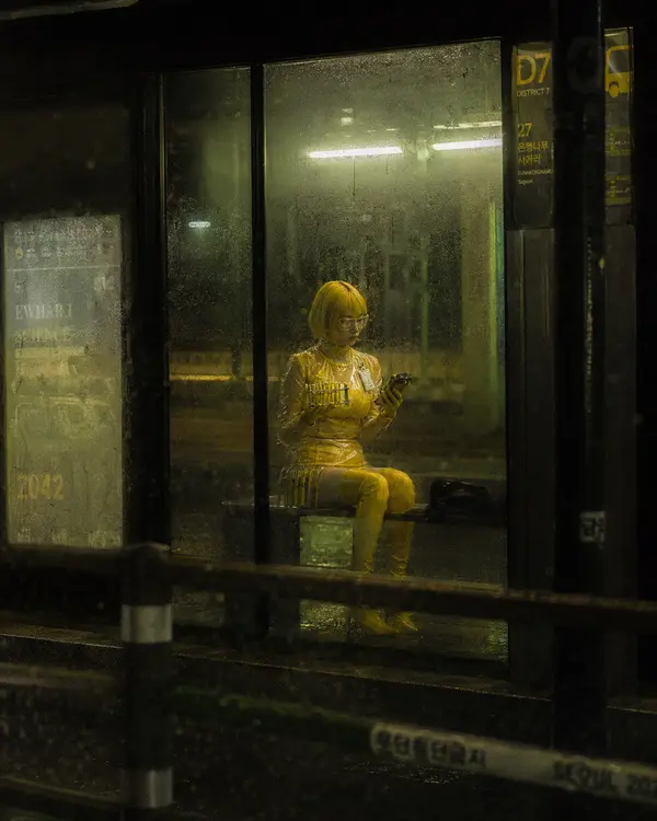 Burning Fruit Girls — Ning: PLATFORM WAIT. Distant observation at District 7 station platform.